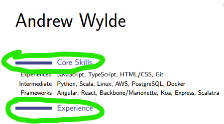 Styling my resume with code